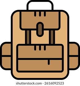 Rucksack Line Vector Icon Design