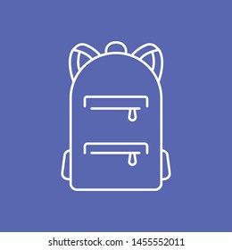 Rucksack for tourist vector icon