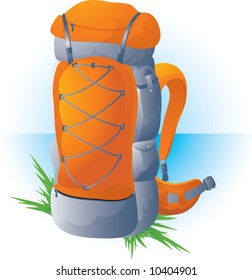 Rucksack. Vector.