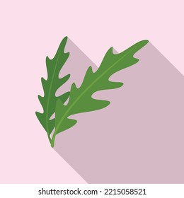 Rucola plant icon flat vector. Vegetable arugula. Leaf salad