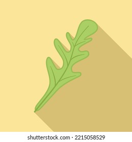 Rucola salad icon flat vector. Arugula leaf. Vegetable plant