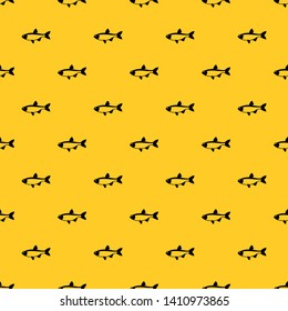 Rudd fish pattern seamless vector repeat geometric yellow for any design