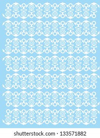 Rudder and anchor background vector art