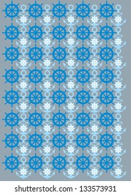 rudder and anchor background vector art