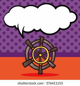 Rudder color doodle, speech bubble