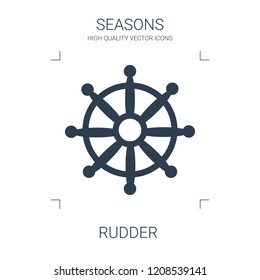 rudder icon. high quality filled rudder icon on white background. from seasons collection flat trendy vector rudder symbol. use for web and mobile