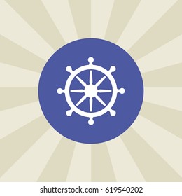 rudder icon. sign design. background