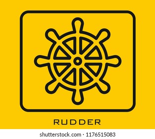Rudder icon signs