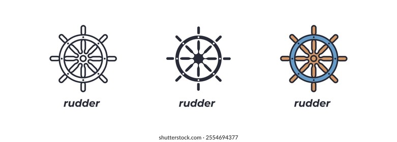 rudder icon. rudder Symbol sign for mobile concept and web design. Vector icon, Logo illustration, Vector graphics