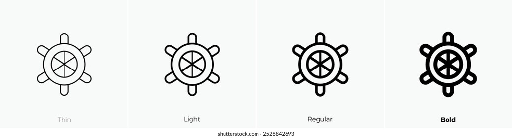 rudder icon. Thin, Light Regular And Bold style design isolated on white background