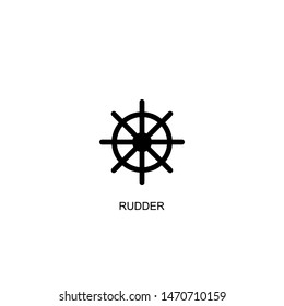 rudder icon vector black design