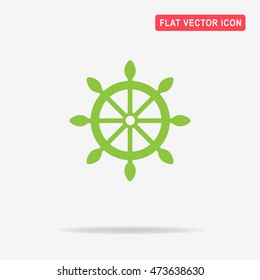 Rudder icon. Vector concept illustration for design.