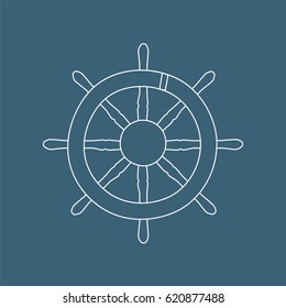Rudder icon, vector illustration design.
