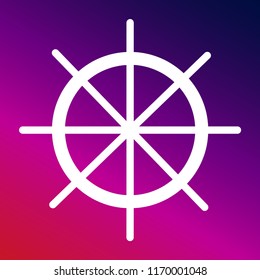 Rudder icon vector illustrator creative design purple and pink gradient background