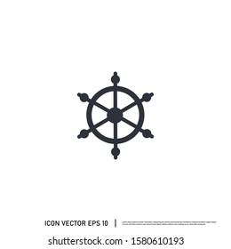 rudder icon vector logo template design element