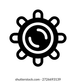 Ilustração do design do símbolo do vetor do ícone do leme