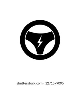rudder, lightning icon on white background. Can be used for web, logo, mobile app, UI, UX