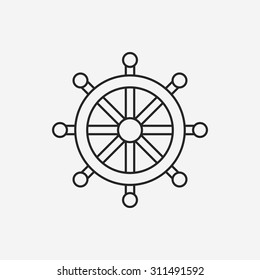 Rudder line icon