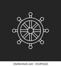 Rudder line icon