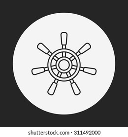 Rudder line icon