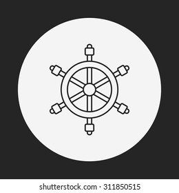 Rudder line icon