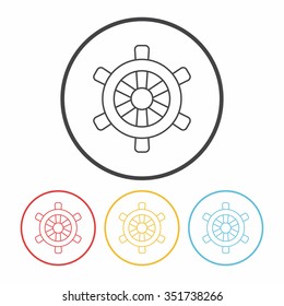 Rudder line icon