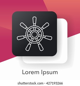 Rudder line icon