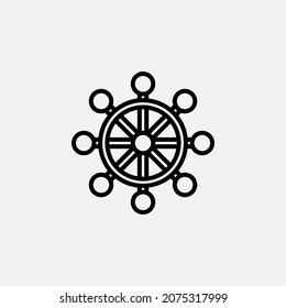 Rudder line icon vector, illustration logo template in trendy style. Suitable for many purposes.