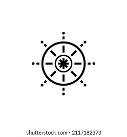 Rudder, Nautical, Ship, Boat Solid Icon Vector Illustration Logo Template. Suitable For Many Purposes.