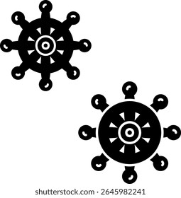 Novo design de ícone de vetor criativo do leme