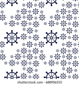 rudder pattern sea blue design 