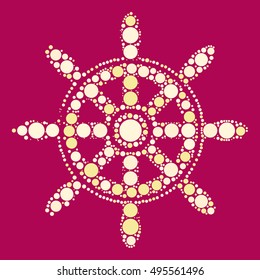 rudder shape vector design by color point
