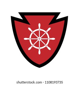 rudder and shield.protection symbol