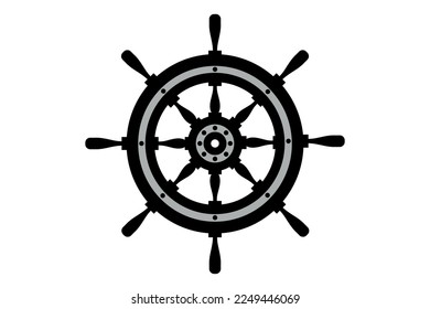 rudder ship yacht icon vector marine background