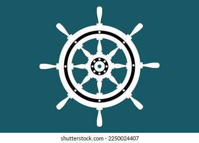 Ruderschiff-Yachtsymbol Vektorhintergrund