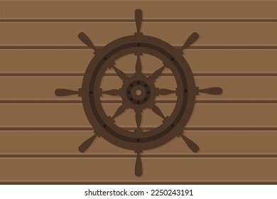 rudder ship yacht icon vector marine background