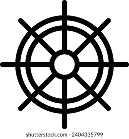 Rudder single vector line icon