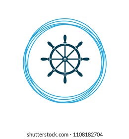 rudder vector icon