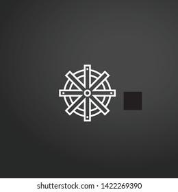 Rudder vector icon. Rudder concept stroke symbol design. Thin graphic elements vector illustration, outline pattern for your web site design, logo, UI. EPS 10.