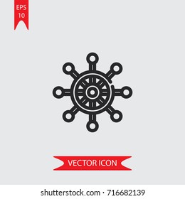 Rudder vector icon, illustration symbol