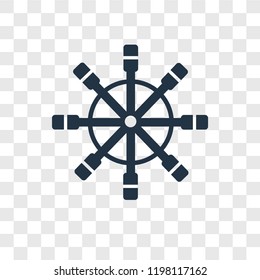 Rudder vector icon isolated on transparent background, Rudder transparency logo concept