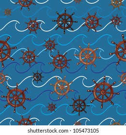 rudder and waves pattern