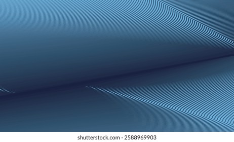 Ruddy Blue abstract background with stripes curve line