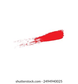 Ruddy brush isolated on white background, red brush design eps 10