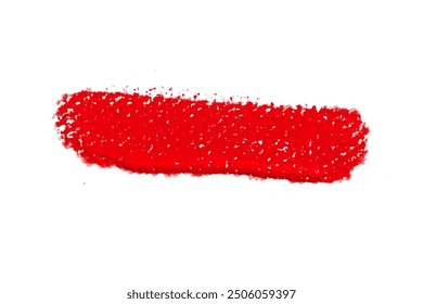 ruddy Paint brush stroke oil color. Art draw red brush isolated on white background