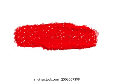 ruddy Paint brush stroke oil color. Art draw red brush isolated on white background