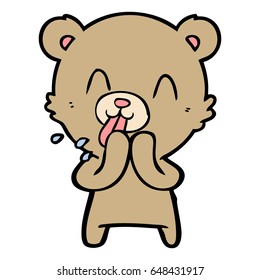 rude cartoon bear
