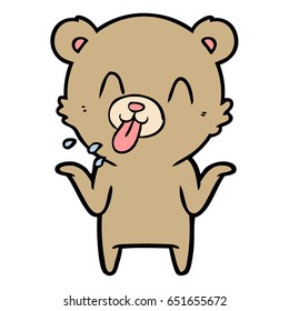 rude cartoon bear