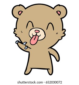 rude cartoon bear