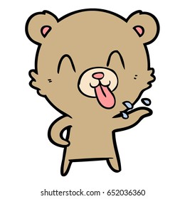 rude cartoon bear